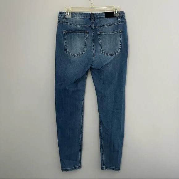 Floral Embroidered Skinny Jeans Y2K - Picture 5 of 7